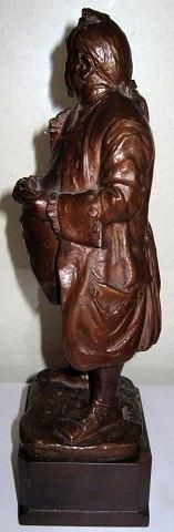 Antique Axel Locher Bronce Figurine of 