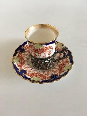 Antique Aynsley Mocca cup with sterling silver