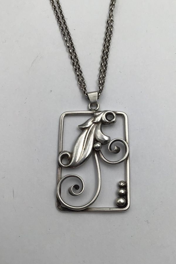 Antique B Meyer Silver Pendant (With Chain)