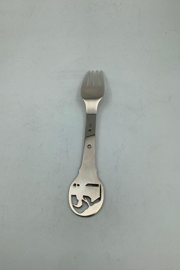 Antique Children's fork in silver the Sandman