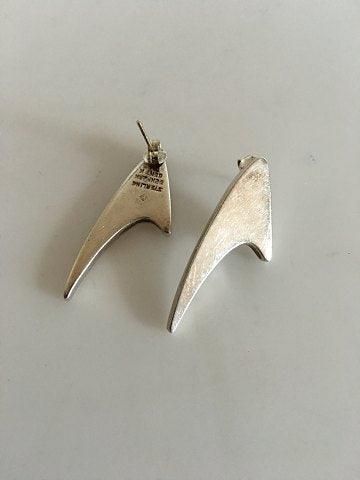 Antique Bent Knudsen Sterling Silver Earrings