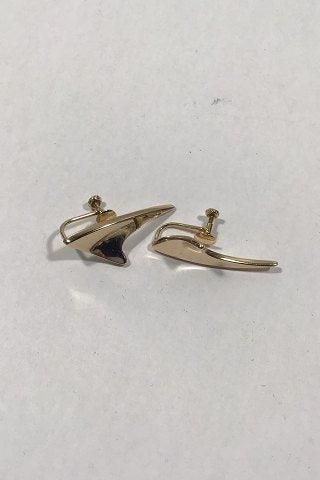 Antique Bent Knudsen, 14K Gold Earrings(Screws)