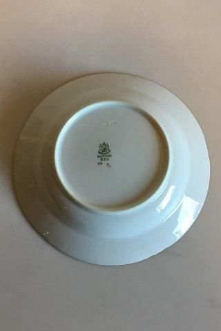 Antique Bing & Grondahl Dessert plate No 23 Frame with green decoration with gold in shape 507 (Herregaard)