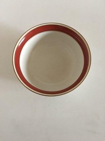 Antique Bing & Grondahl Egmont Bowl No 44A. White with Wine Red Border and Gold