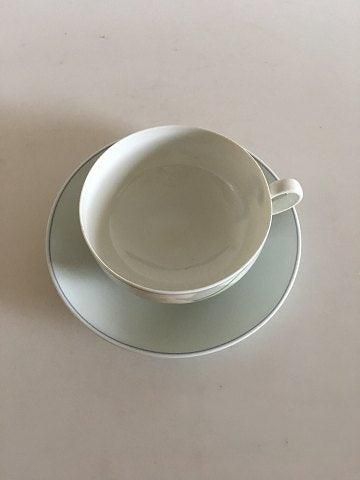 Antique Bing & Grondahl Grey Orchide/Orkide Tea Cup and Saucer No 473