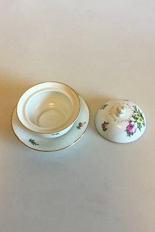 Antique Bing & Grondahl Saxon Flower, Handpainted Butter Bowl with Lid