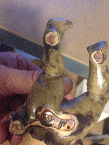 Antique Bing and Grondahl Rare Young naked boy figurine in stoneware