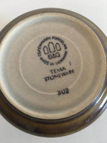 Antique Bing & Grondahl Stoneware Tema Sugar Bowl with Lid No 302