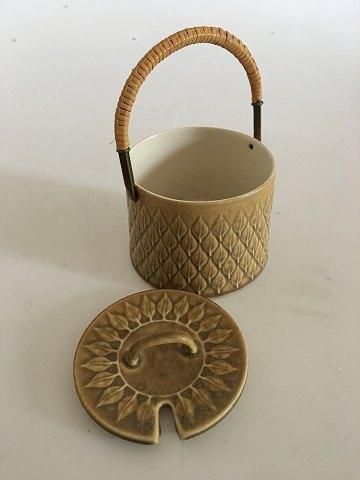 Antique Bing og Grondahl / Kronjyden - Relief Jam Jar with Lid and Handle