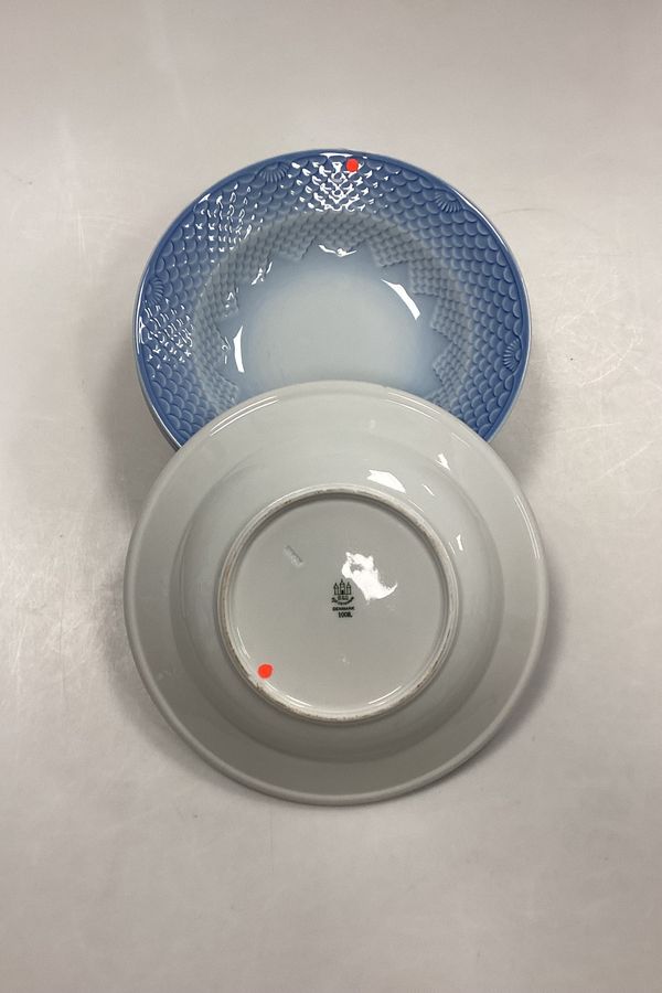 Antique Bing and Grondahl Blue Tone Hotel Large Deep Plate No. 714/1008 - CHIPPED