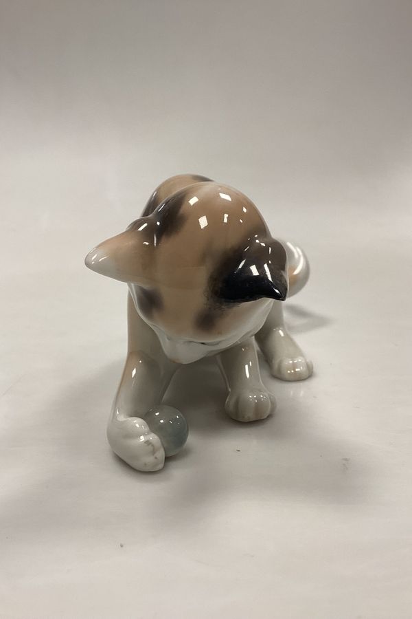 Antique Bing and Grondahl Figurine - Cat playing with ball No. 1799