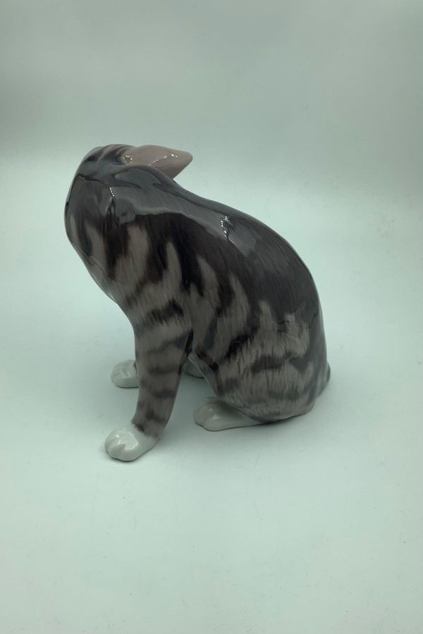 Antique Bing and Grondahl Figurine of Striped Cat No. 301