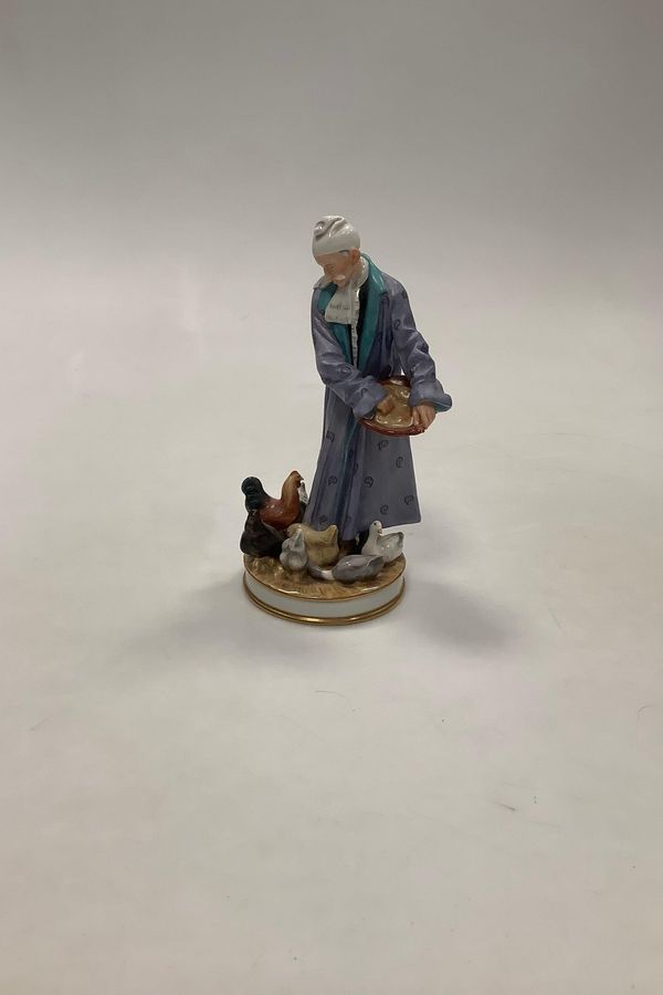 Antique Bing and Grondahl Hans Tegner Figurine of man and chickens No 8024