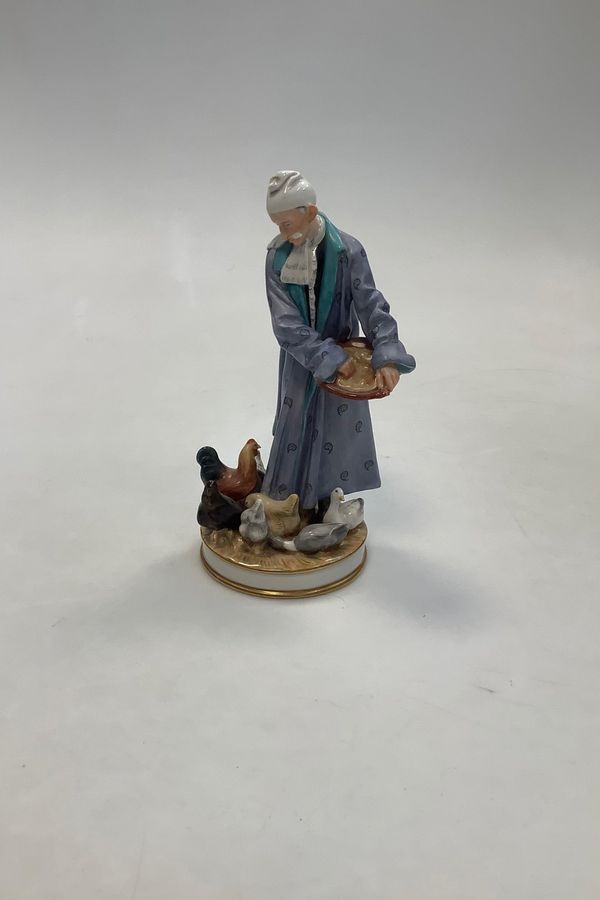 Antique Bing and Grondahl Hans Tegner Figurine of man and chickens No 8024