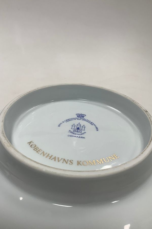 Antique Bing and Grondahl Anniversary Bowl Copenhagen Municipality Measures 26.5cm x 10.5cm (10.43 inch x 4.13 inch)