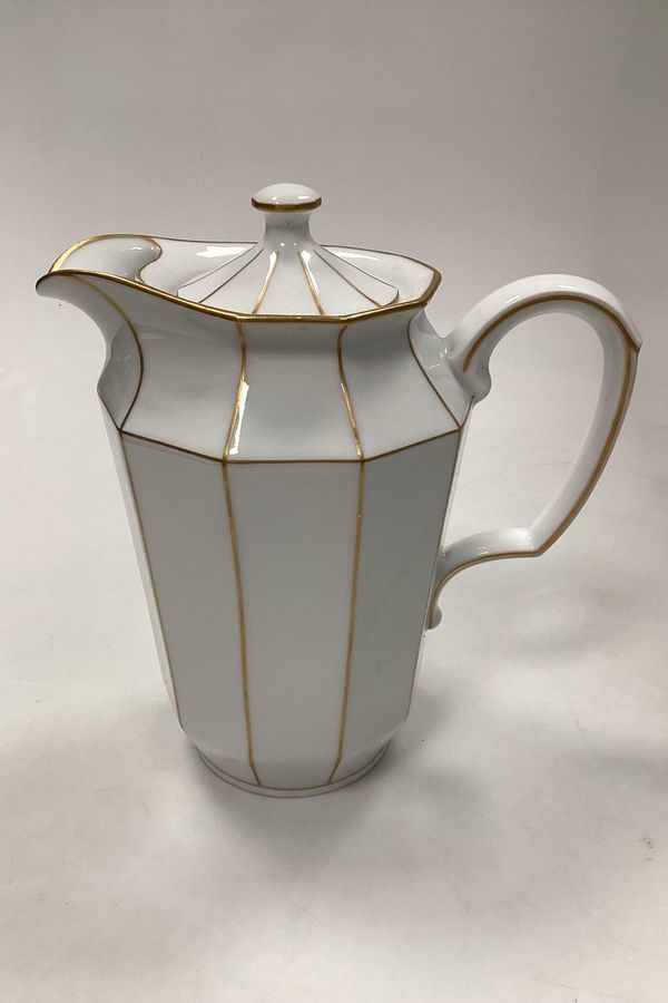 Antique Bing and Grondahl Angular with Gold Coffee Pot