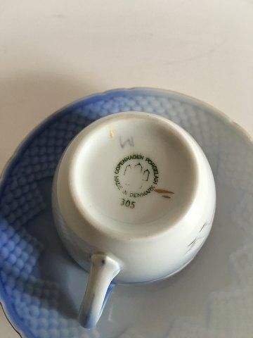 Antique Bing & Grøndahl Seagull with Gold Cup and Saucer No 305/102