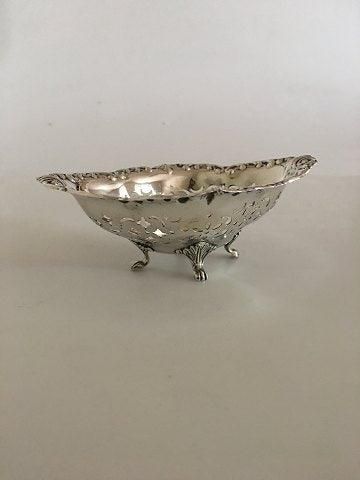 Antique Birks pierced silver bowl on feet