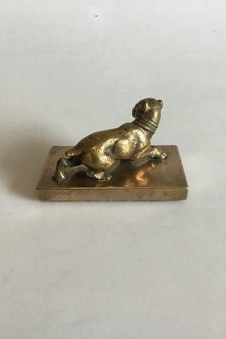Antique Paperweights of Bronze with Dog