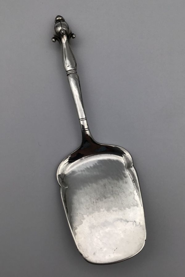 Antique C. Jensen Silver Ornamental Serving Spade (Amethyst)