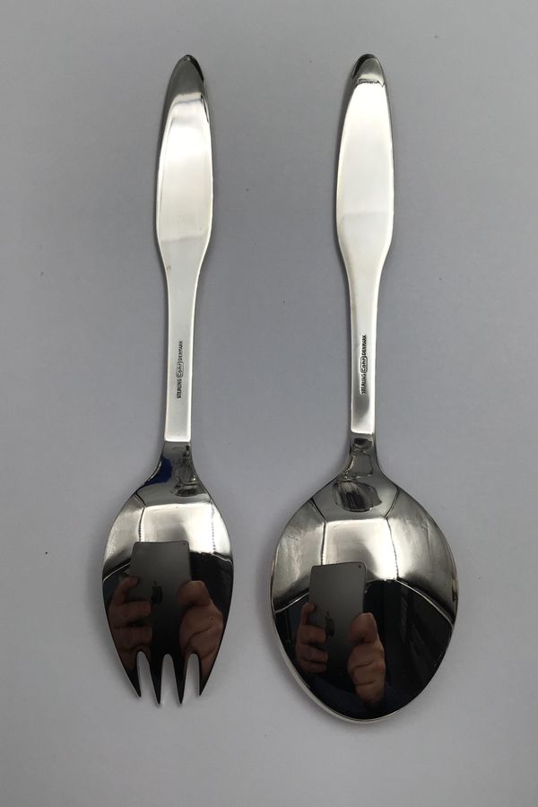 Antique Cohr Sterling Silver Children's Cutlery Set Rabbits (2)