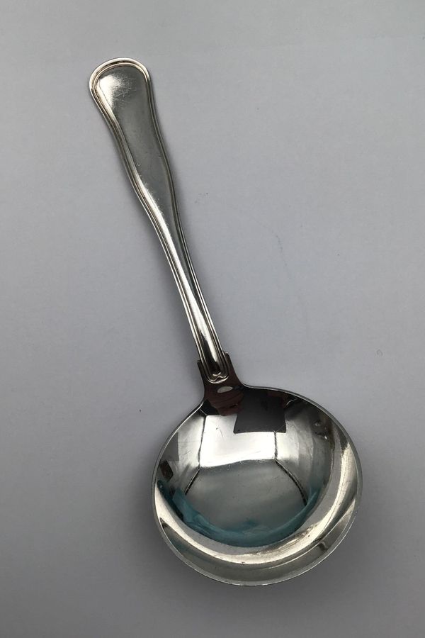 Antique Cohr Silver Double Rifled Serving Spoon