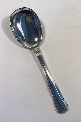 Antique Cohr Silver Dobbeltriflet Old Danish Serving Spoon Large