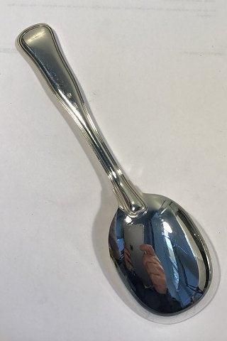 Antique Cohr Silver Dobbeltriflet Old Danish Serving Spoon Large