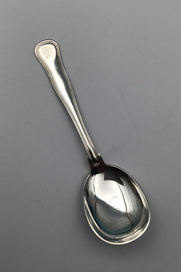 Antique Cohr Silver Double Rifled Sugar Spoon