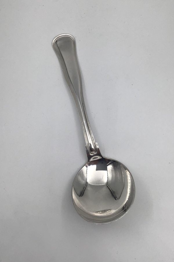 Antique Cohr Silver Double Serrated Soup Spoon, round