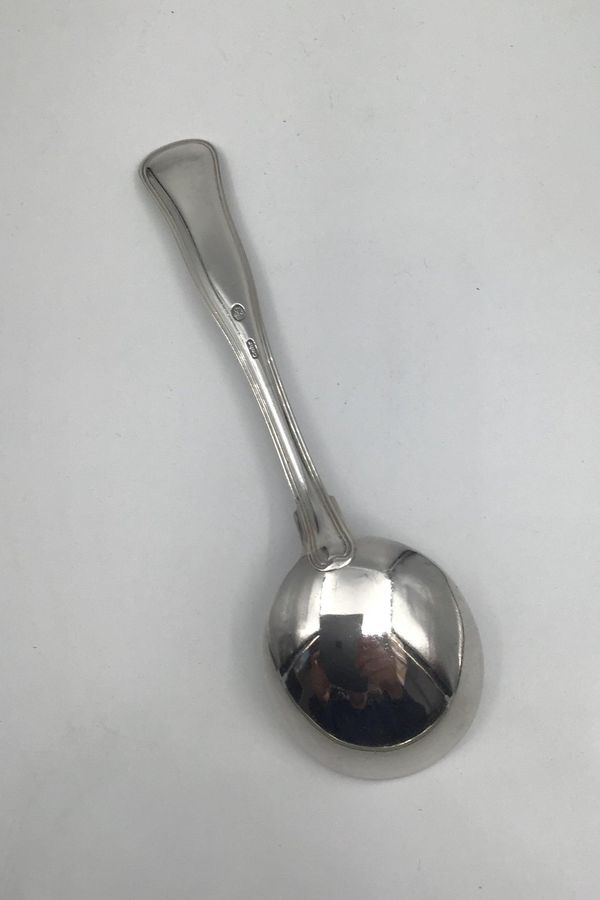 Antique Cohr Silver Double Serrated Soup Spoon, round