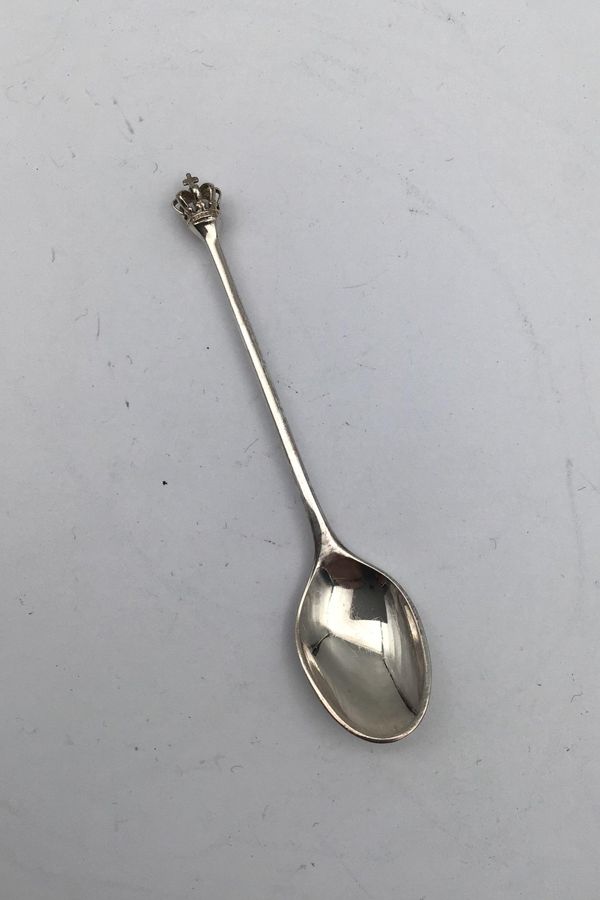 Antique Danish Crown DGS Sterling Silver Coffee Spoon
