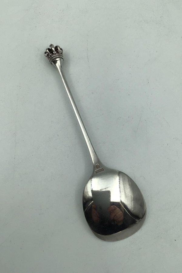 Antique Danish Crown DGS Sterling Silver Sugar Spoon