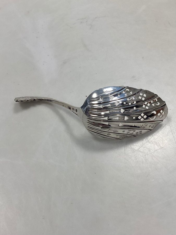Antique Danish serving spoon in silver