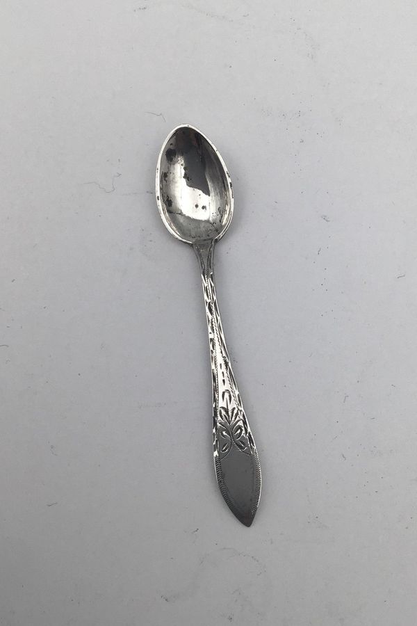 Antique Danish Silver Empire Salt Spoon