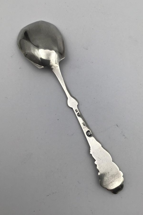 Antique DTA Silver Seaweed Compote Spoon