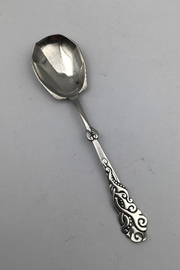 Antique DTA Silver Seaweed Compote Spoon