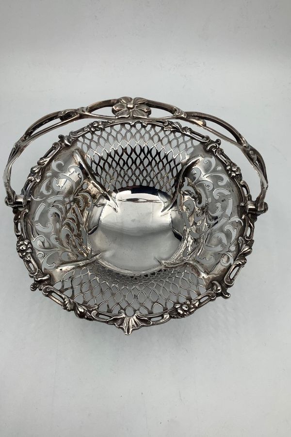 Antique English James Dixon and Sons Sterling Silver Bowl with Handle No. 6732