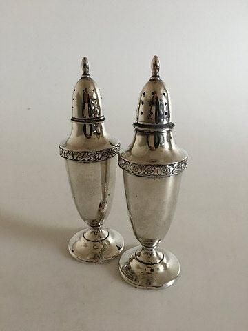 Antique A Set of Two Shakers / Casters in Sterling Silver