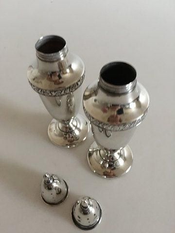 Antique A Set of Two Shakers / Casters in Sterling Silver