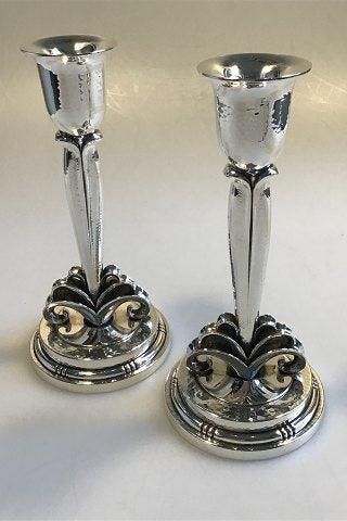 Antique Evald Nielsen Sterling Silver One-light candlestick