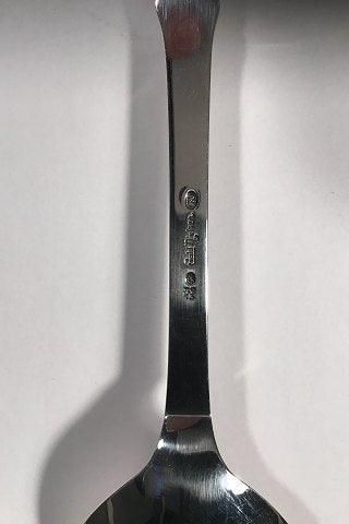 Antique Evald Nielsen Silver No 13 Large Serving Spoon