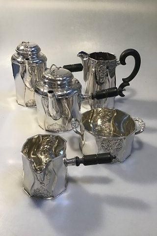 Antique F. Hingelberg, L. Berth & others Danish Silver Coffee/Tea Set  (5)