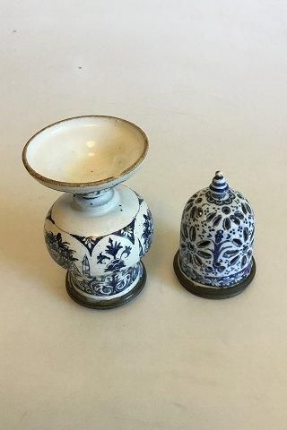 Antique Faience Shaker with Blue decoration