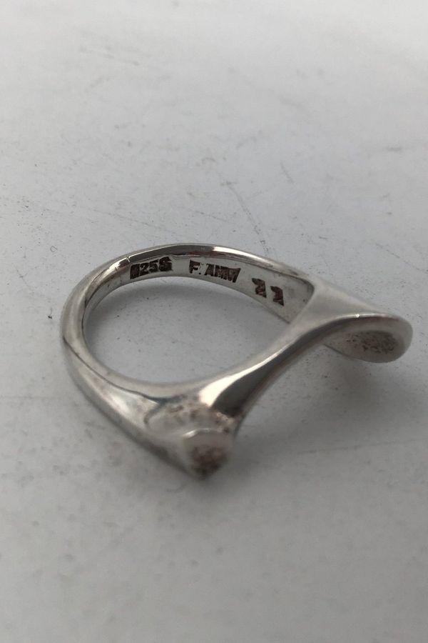 Antique Frank Ahm Sterling Silver Modern Ring No. 77