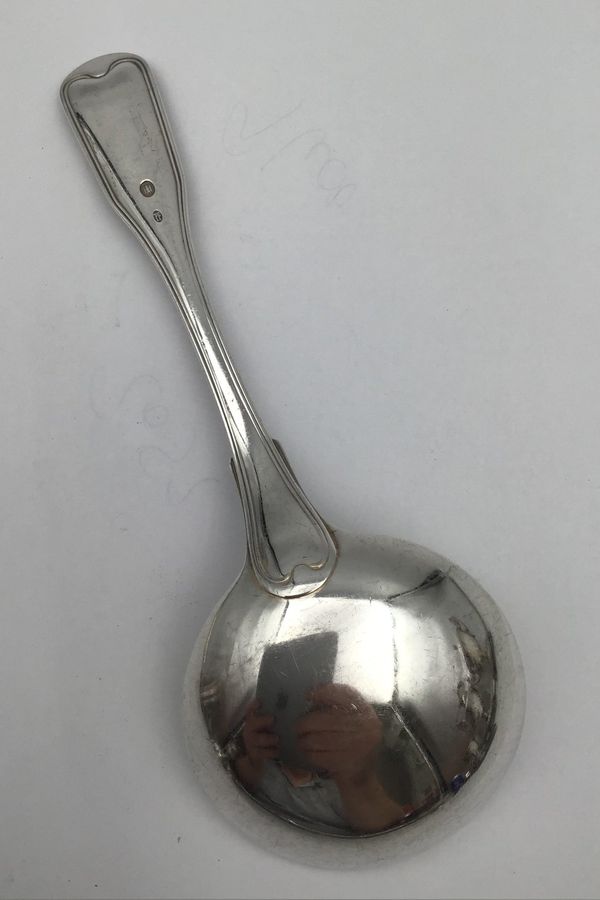 Antique Frigast Silver Gammelriflet Serving Spoon
