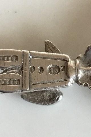 Antique Old Norwegian Wedding Spoons with doves and deers. Done in 13 loedig.. silver
