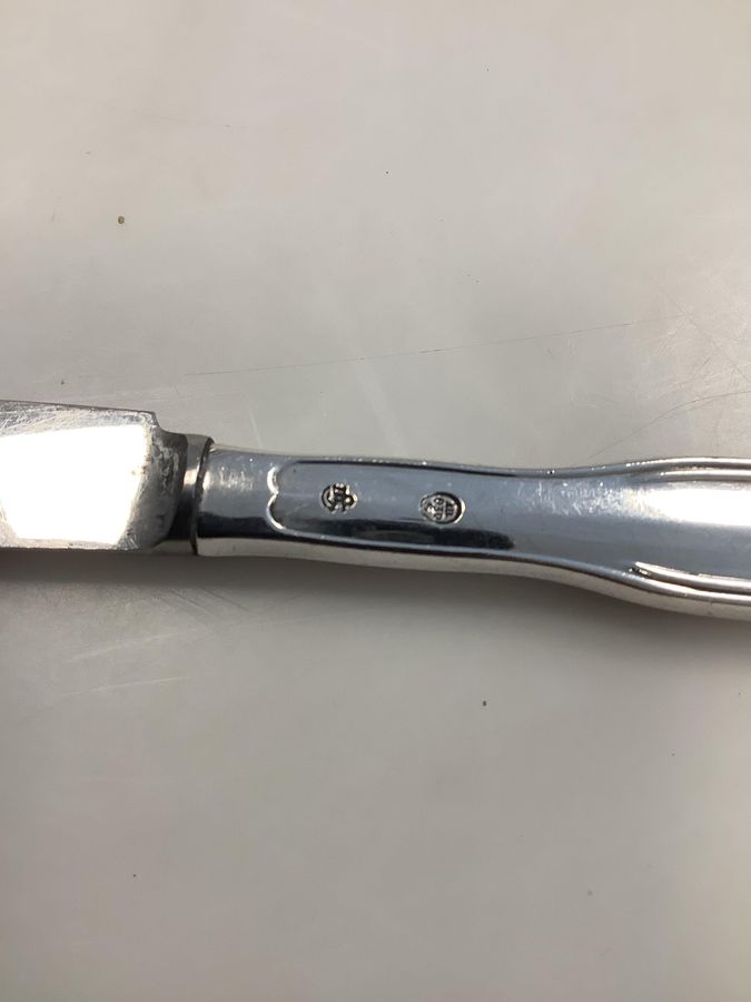 Antique Gammel Riflet Fredericia Silver / Steel Travel Knife