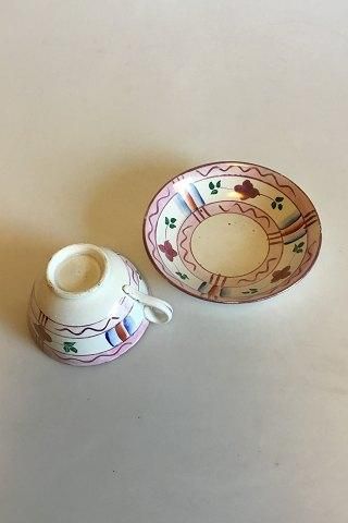 Antique Old Tea Cup with red decoration