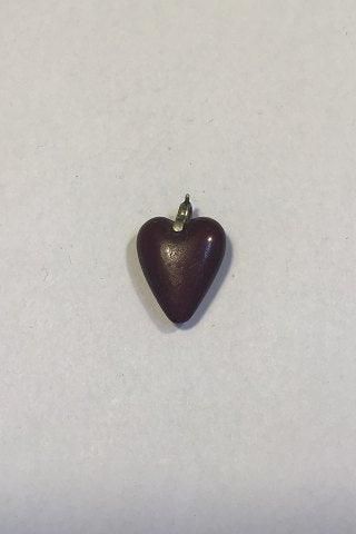 Antique Old Amber pendant shaped as a heart